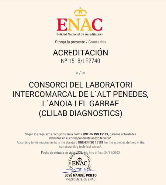 acreditación 15189 ENAC