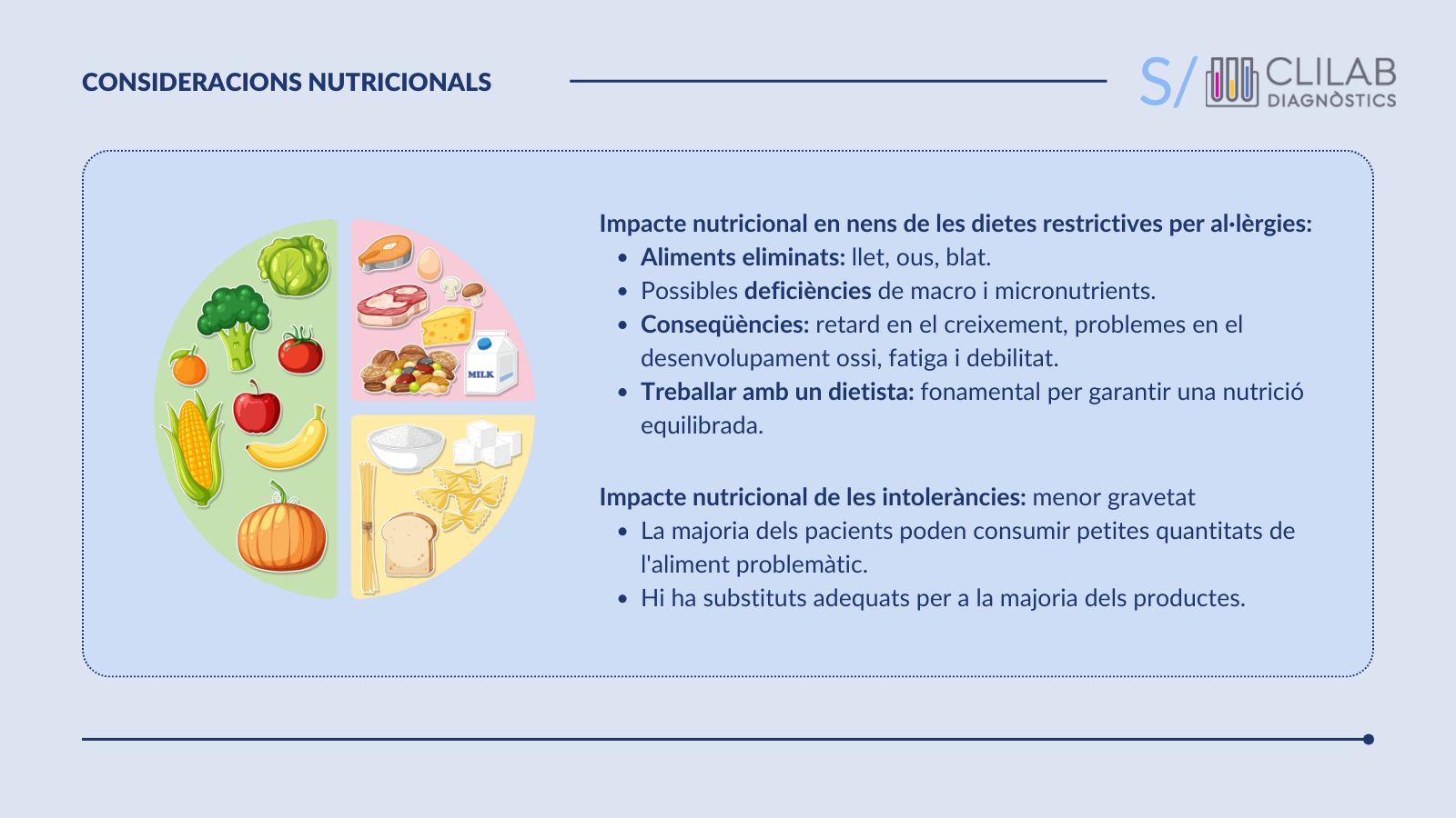 Consideracions nutricionals